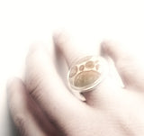 Leopard Ryolite Stone Sterling Silver Ring