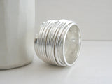 Wide Sterling Silver Spinner Ring