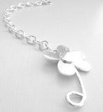 Daisy flower bracelet sterling silver