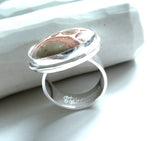 Leopard Ryolite Stone Sterling Silver Ring