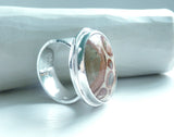 Leopard Ryolite Stone Sterling Silver Ring
