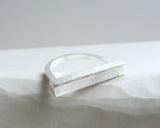 Minimalist Modern Sterling Silver Stilosissima Ring